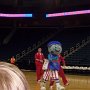 The official mascot of the Globetrotters, Globie!