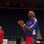 Hyping up the crowd for the Globetrotter's grand entrance