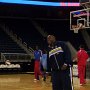 This was the shot that caused Darius to lose.  See Slick in the background checking to see if Darius made it!