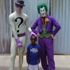Jaeden with The Joker and The Riddler